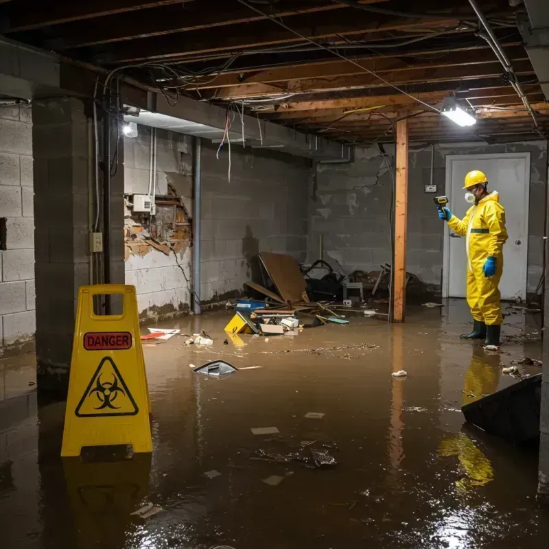 Flooded Basement Electrical Hazard in Thorndale, PA Property